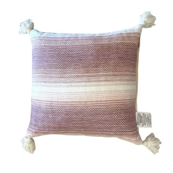 Cupcakes and Cashmere Boho Woven Blush Pink Down Feather 20” Throw Pillow NWT - Picture 2 of 5